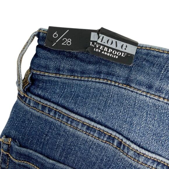 Liverpool Los Angeles The High Rise Shorts Denim Size 6 NWT - Picture 5 of 6
